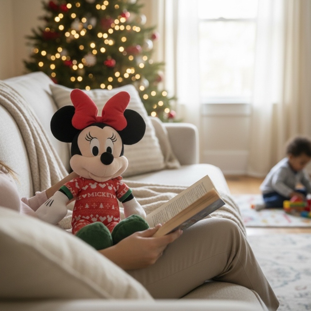 Just Play Disney Plush Minnie 
Mouse in Christmas Holiday Pajamas 20”